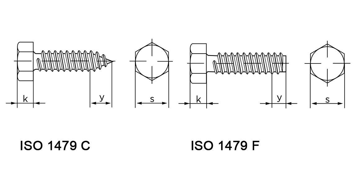 Teknisk tegning af DIN 7976